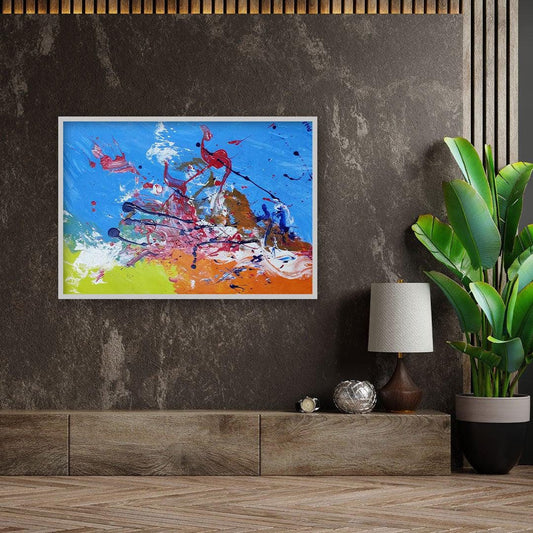 Oil Painting The Fusion - Acrylic on hand made sheet painting By Writings On The Wall Home Decor